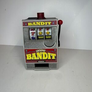 Radica Electronic Arcade Toy Bank Grey Black 1990s Vintage